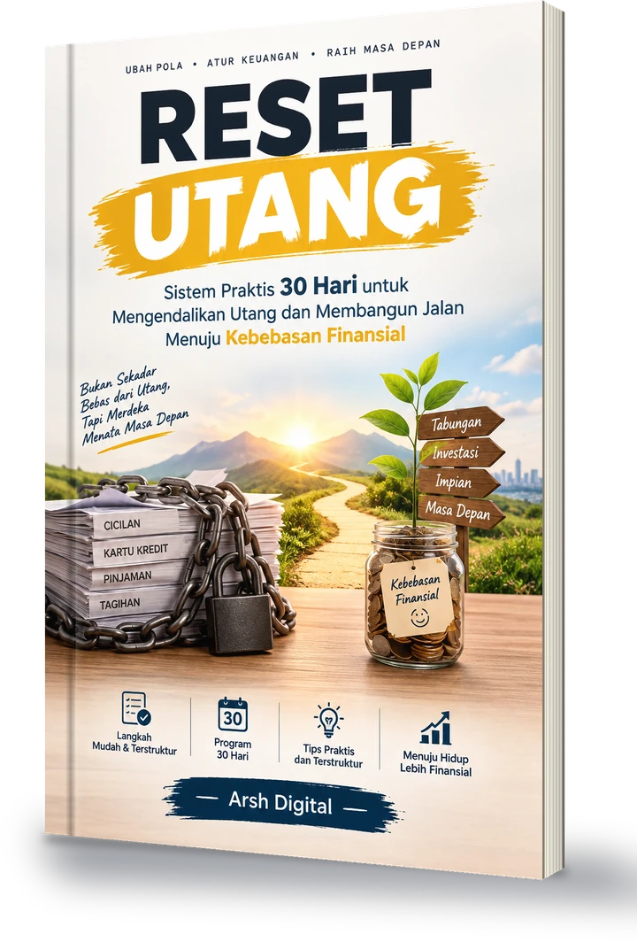Mockup 3D e-book RESET UTANG